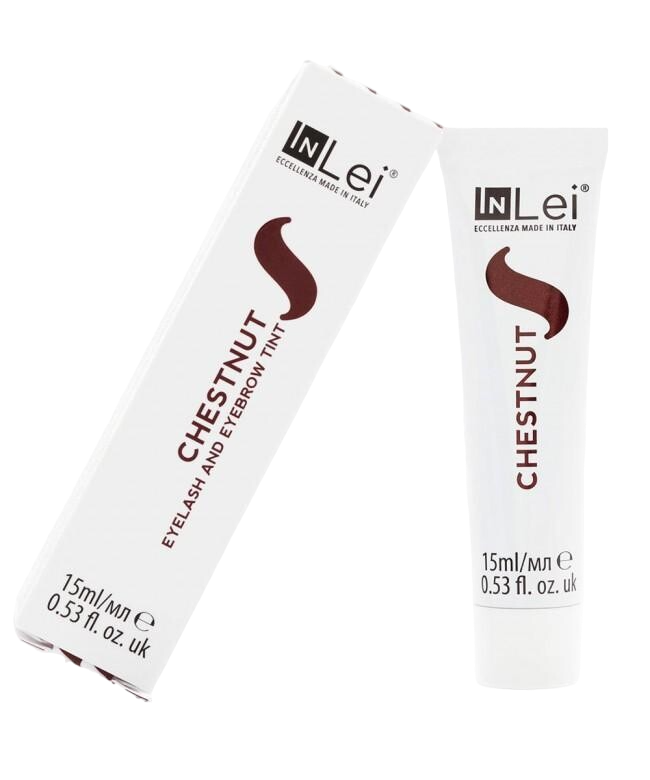 InLei "CHESTNUT"-brauner Wimpern- und Augenbrauenfarbstoff