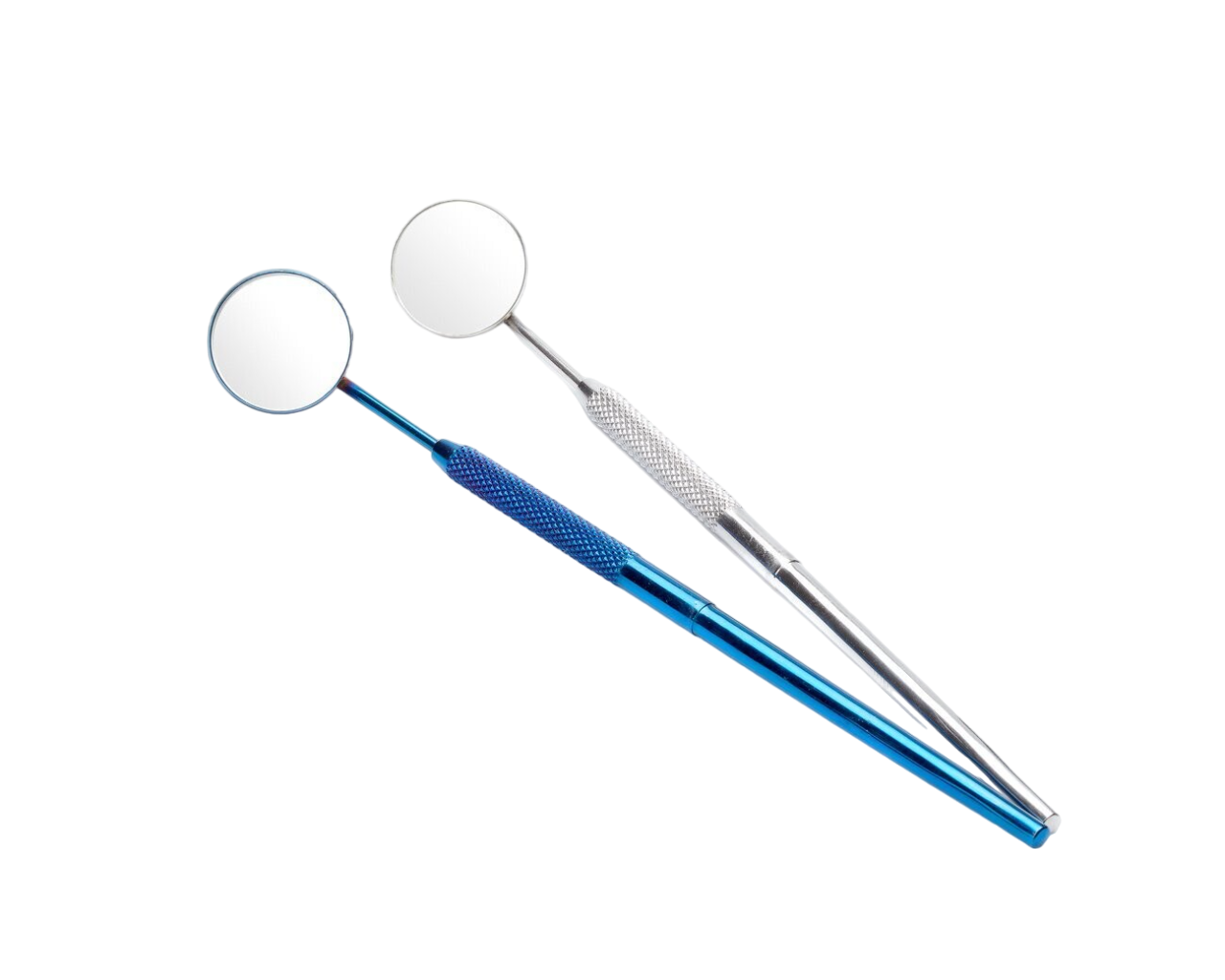 Mirror for eyelash extensions Round Enigma Blue metallic end metallic (24*24 mm)