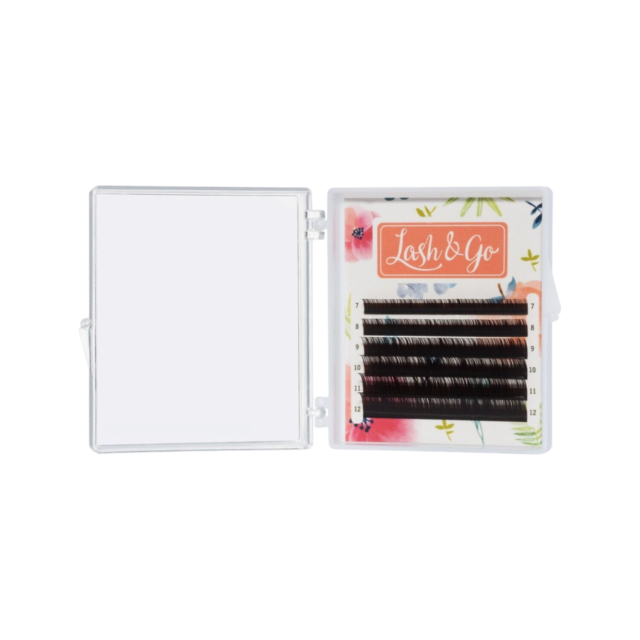 Brown eyelashes Lash&Go colour «Espresso» mix (6 rows)