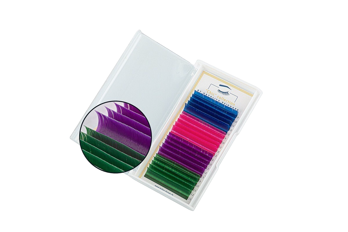 Farbige Wimpern Mix (4 Farben) 20 Linien "Chic Collection" By Nataliya Reinhard