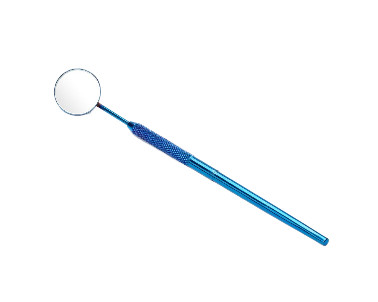 Mirror for eyelash extensions Round Enigma Blue metallic end metallic (24*24 mm)