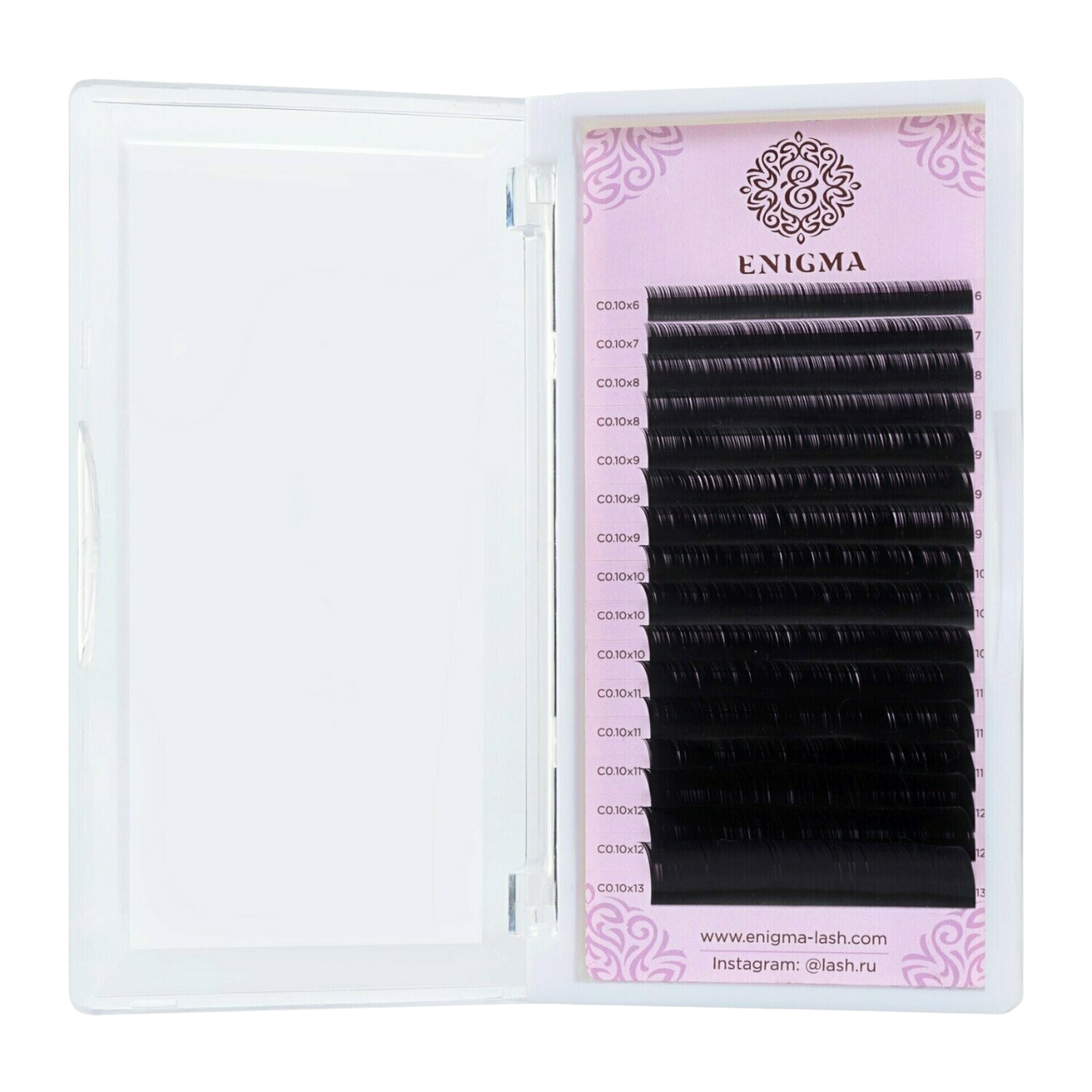 Black lashes ENIGMA (mix) 16 lines