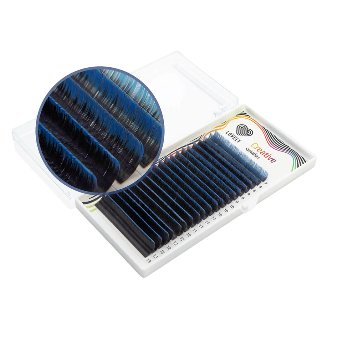 Extensions de cils Ombre "Bleu" - 20 lignes Mélange