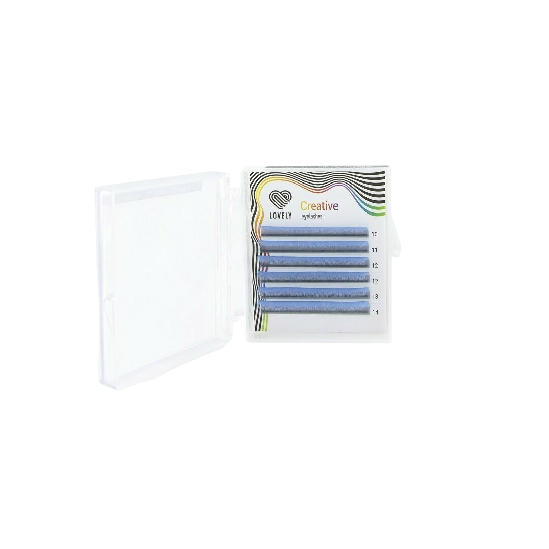 Extensions de cils "Light Blue" - 6 lignes Mélange