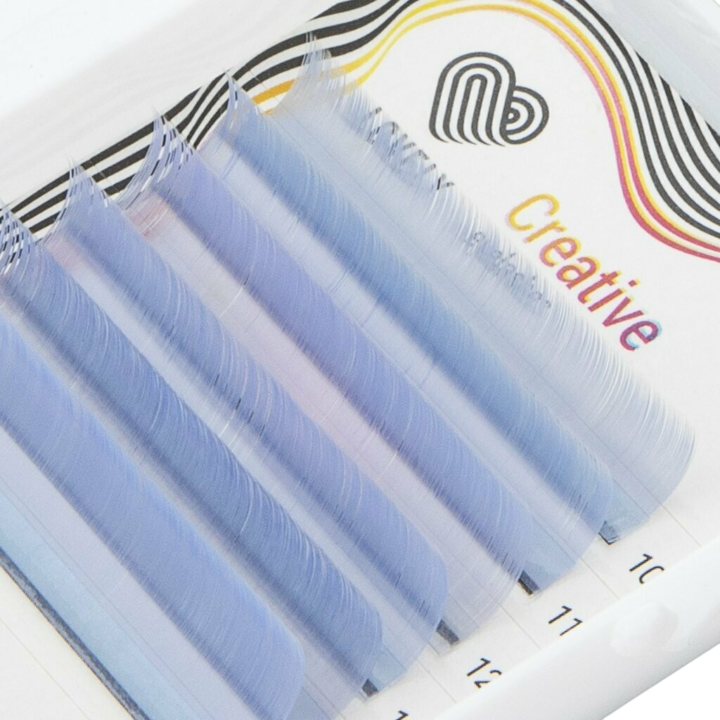 Extensions de cils "Light Blue" - 6 lignes Mélange