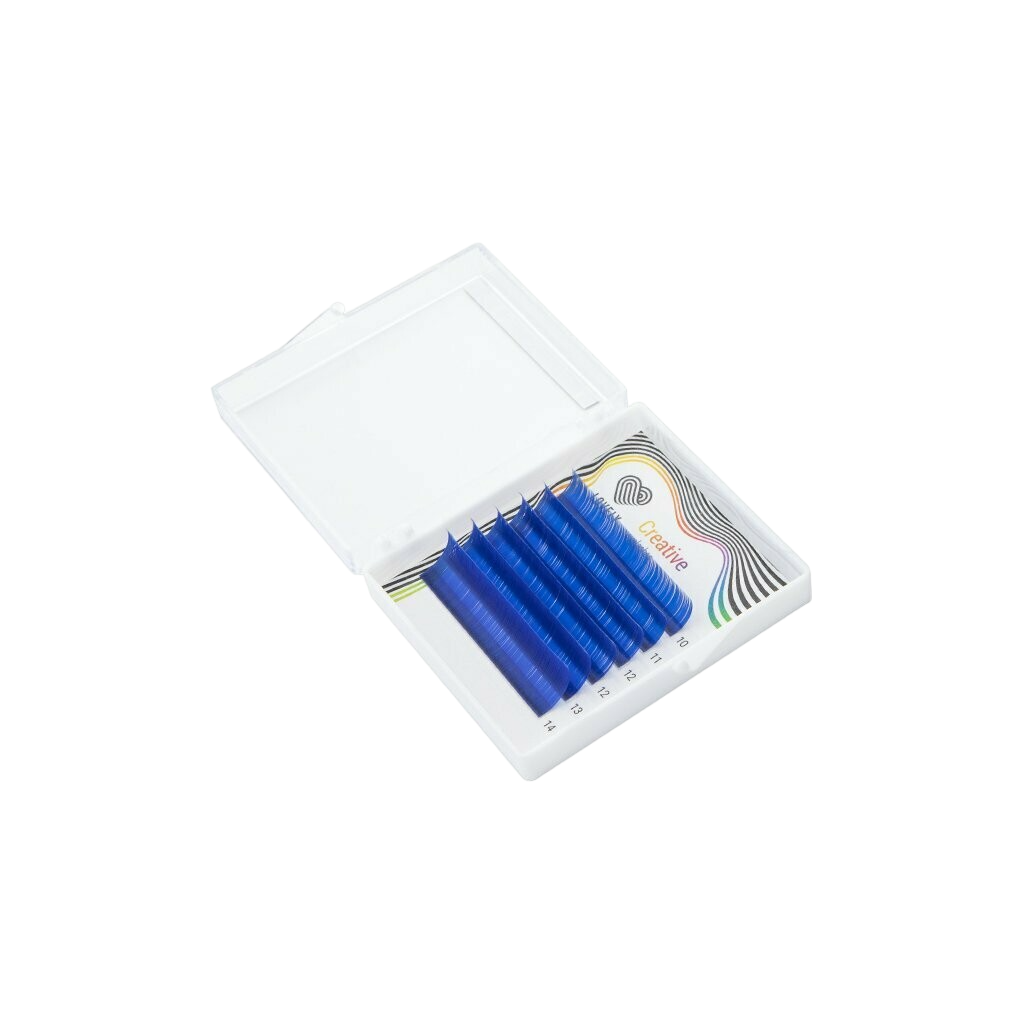 Extensions de cils "Bleu" - 6 lignes Mélange