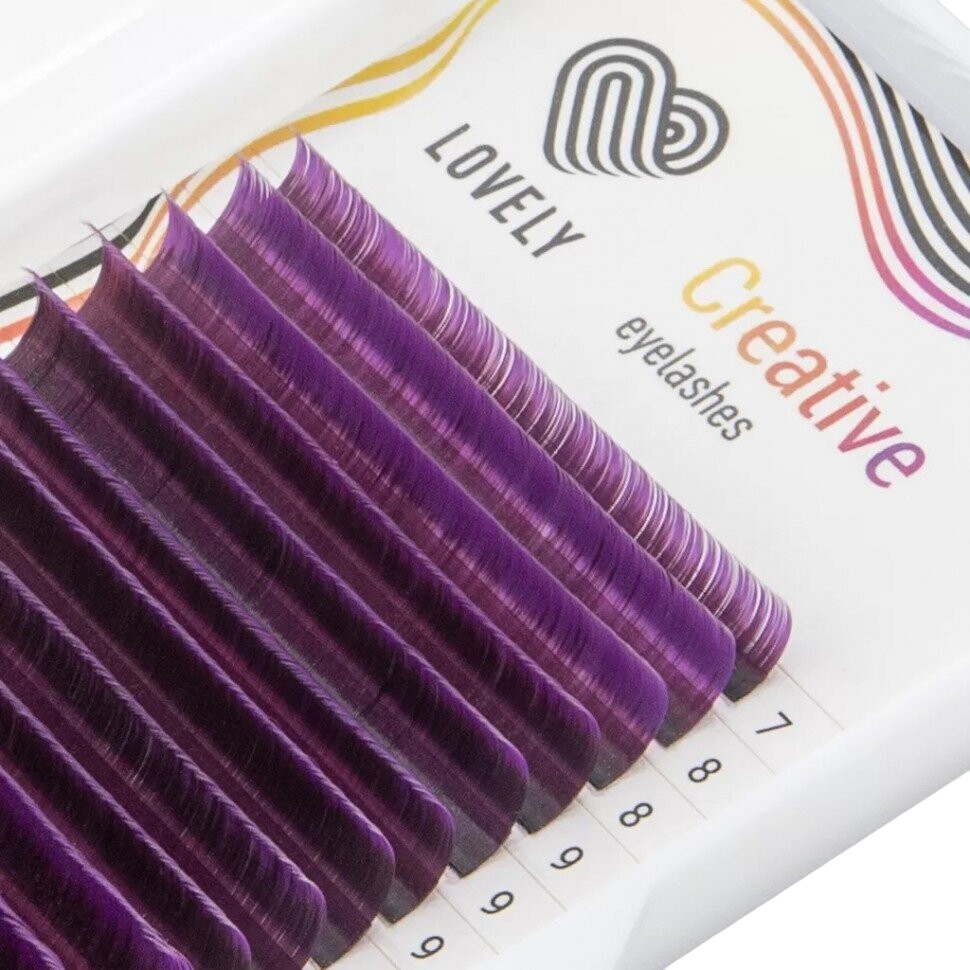 Eyelash extensions "Purple #2" - 20 lines Mix