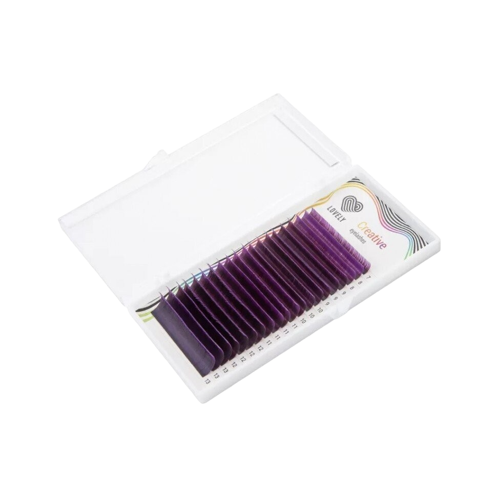 Eyelash extensions "Purple #2" - 20 lines Mix
